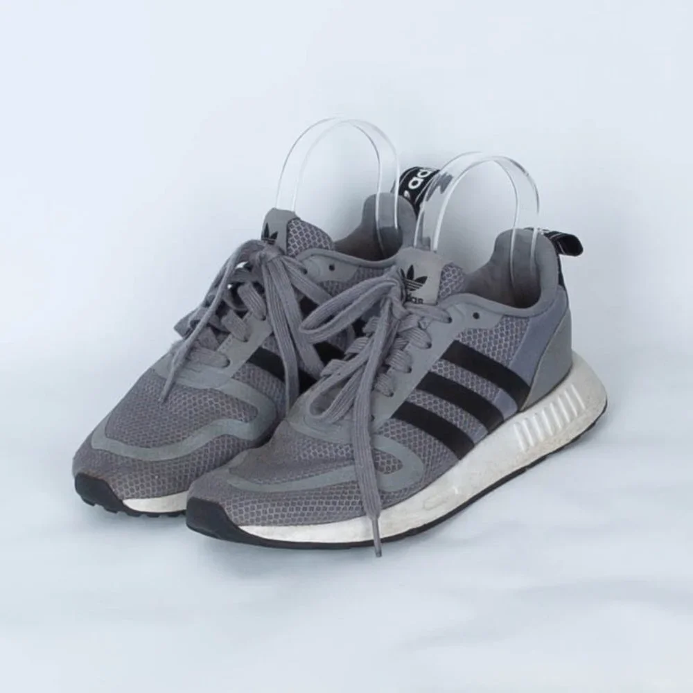 Adidas Multix‎ Mens Grey Black Athletic Sneakers Shoes Size 5.5 Running Outdoors